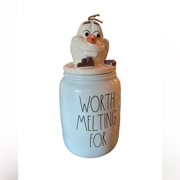 Rae Dunn Accents Disney Rae Dunn Frozen Worth Melting For Jar